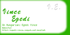 vince egedi business card